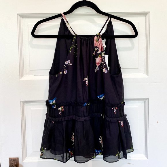 NWT JOIE || SHAWNETTE FLORAL IN CAVIAR - Picture 5 of 5